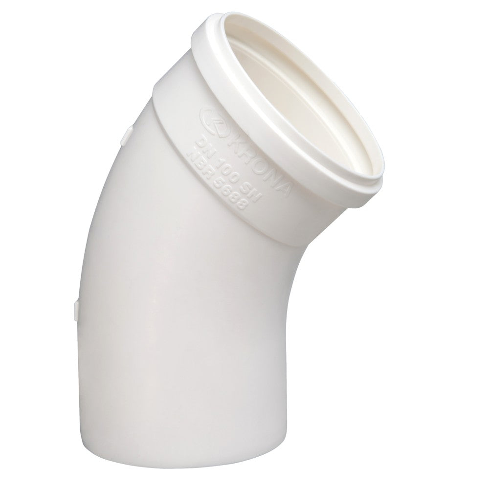 Curva Esgoto Série Normal LGA 45º 100mm Krona