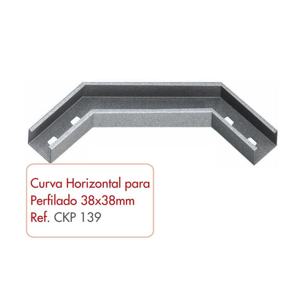 Curva Horizontal 90 Graus 38 x 38 Chapa 24 para Perfilado