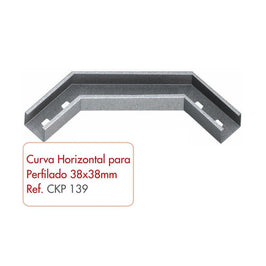 Curva Horizontal 90 Graus 38 x 38 Chapa 24 para Perfilado