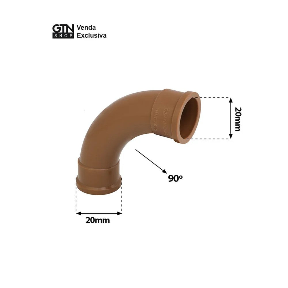 Curva PVC 90 Soldavel Eletrica 1/2-20mm Krona