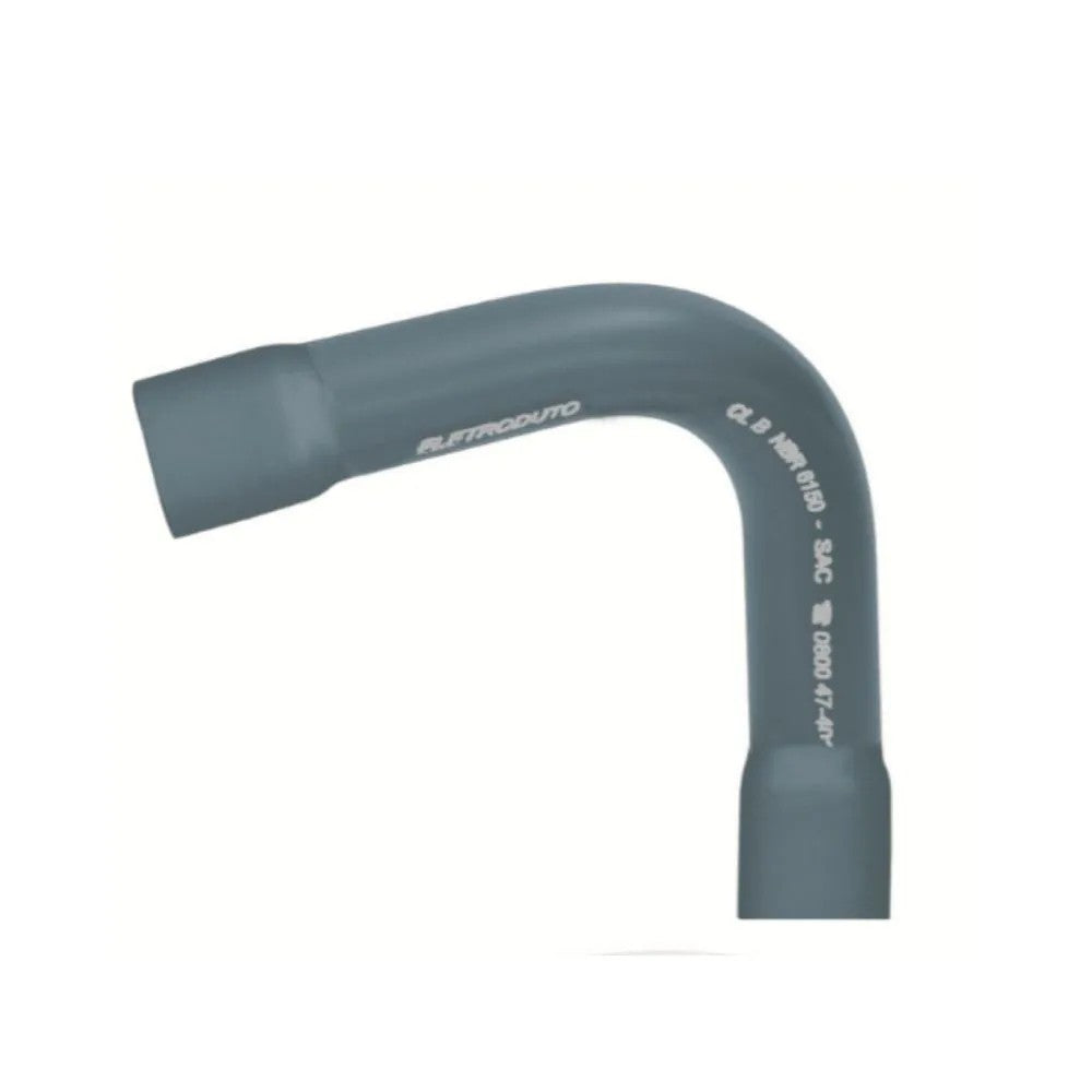 Curva PVC Cinza Escuro Sem Rosca 90º 3/4 Wetzel