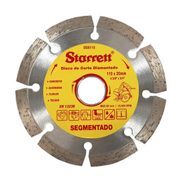 Disco de Corte Diamantado Segmentado 110mm Starrett