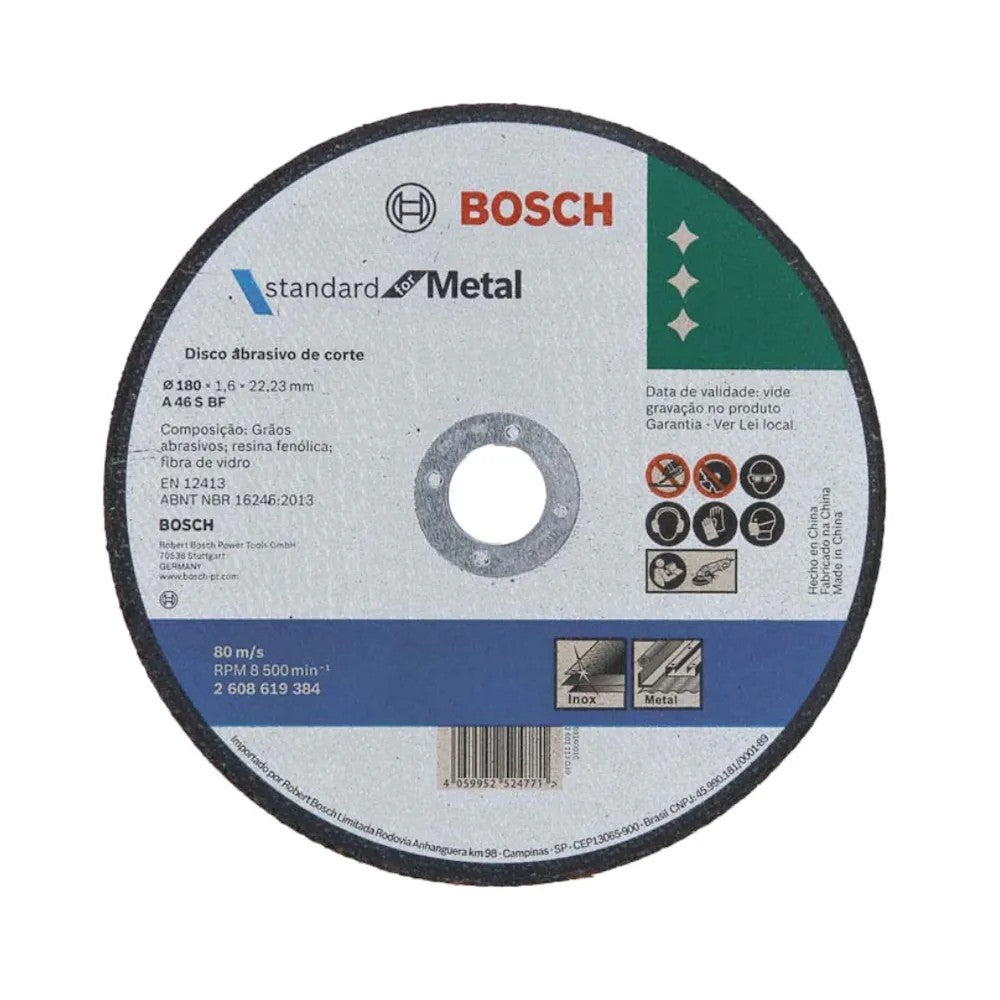 Disco de Corte para Metal Bosch 180mm 2608619384