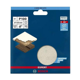 Disco de Lixa Grão 80 com 5 Peças 125mm Bosch
