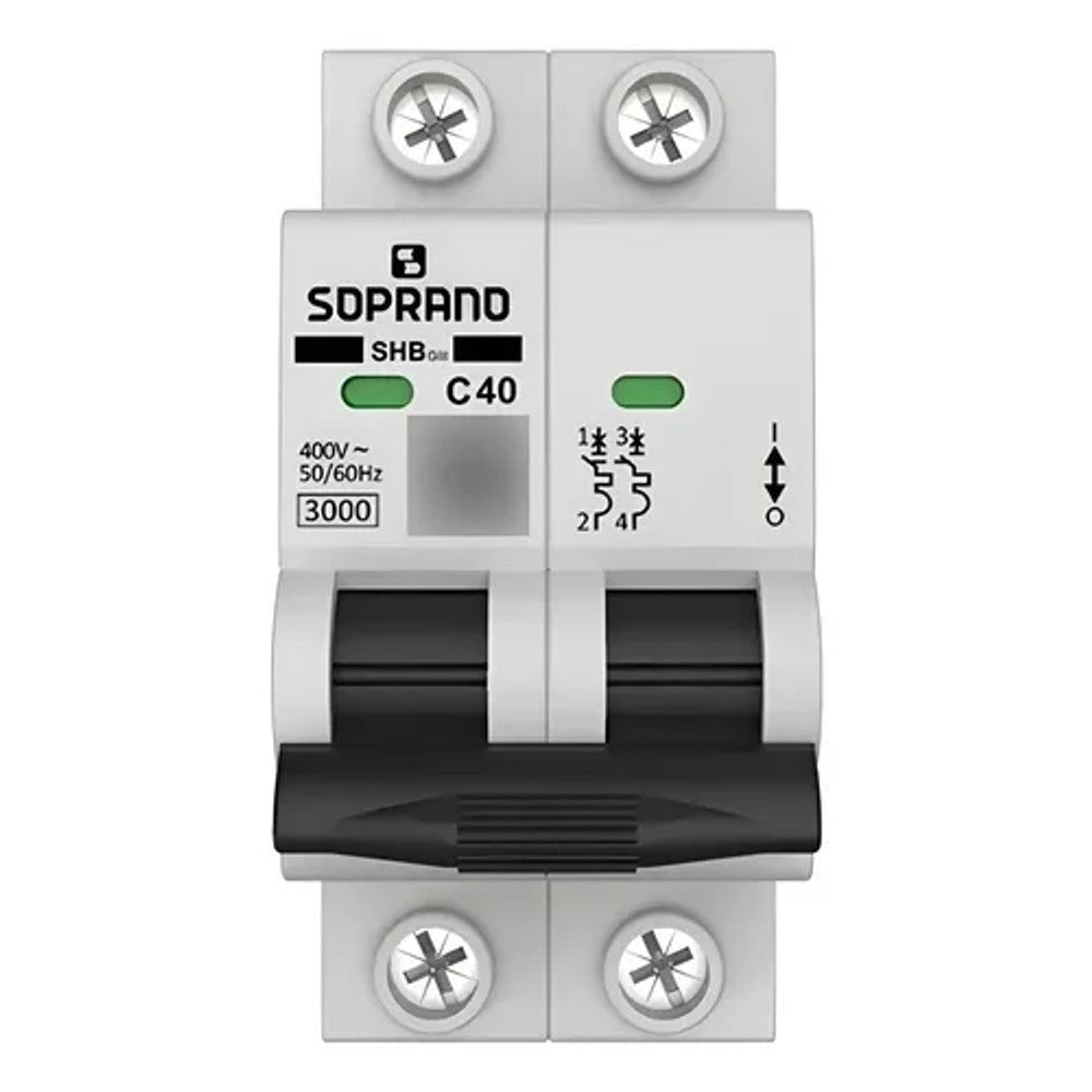 Disjuntor Bipolar 40A 3/4,5kA GIII Soprano