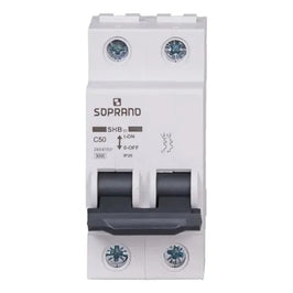 Disjuntor Bipolar 50A 3/4,5kA Linha GIII Soprano