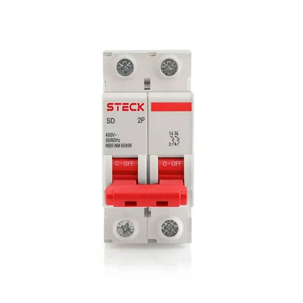 Disjuntor Bipolar 63A 3KA SD-62C63 Steck