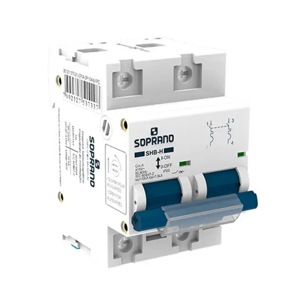Disjuntor Bipolar 80A 10kA Linha CEMIG Soprano