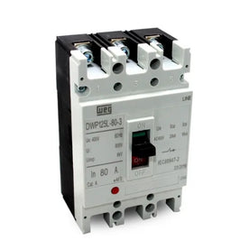 Disjuntor Caixa Moldada DWP125L 3 Polos 80A WEG