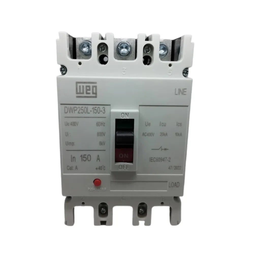 Disjuntor Caixa Moldada DWP250L 3 Polos 150A WEG