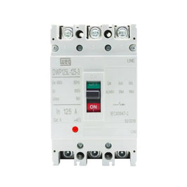 Disjuntor Com Caixa Moldada DWP125L 3 Polos 125A WEG