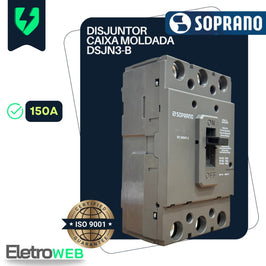Disjuntor DSJN3B 3 Polos 150A 22KA CEMIG Soprano