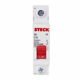 Disjuntor Monopolar 16A 3KA SD-61C16 Steck