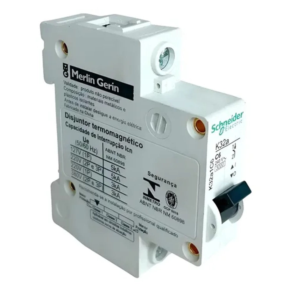 Disjuntor Monopolar 6A 4,5kA Schneider