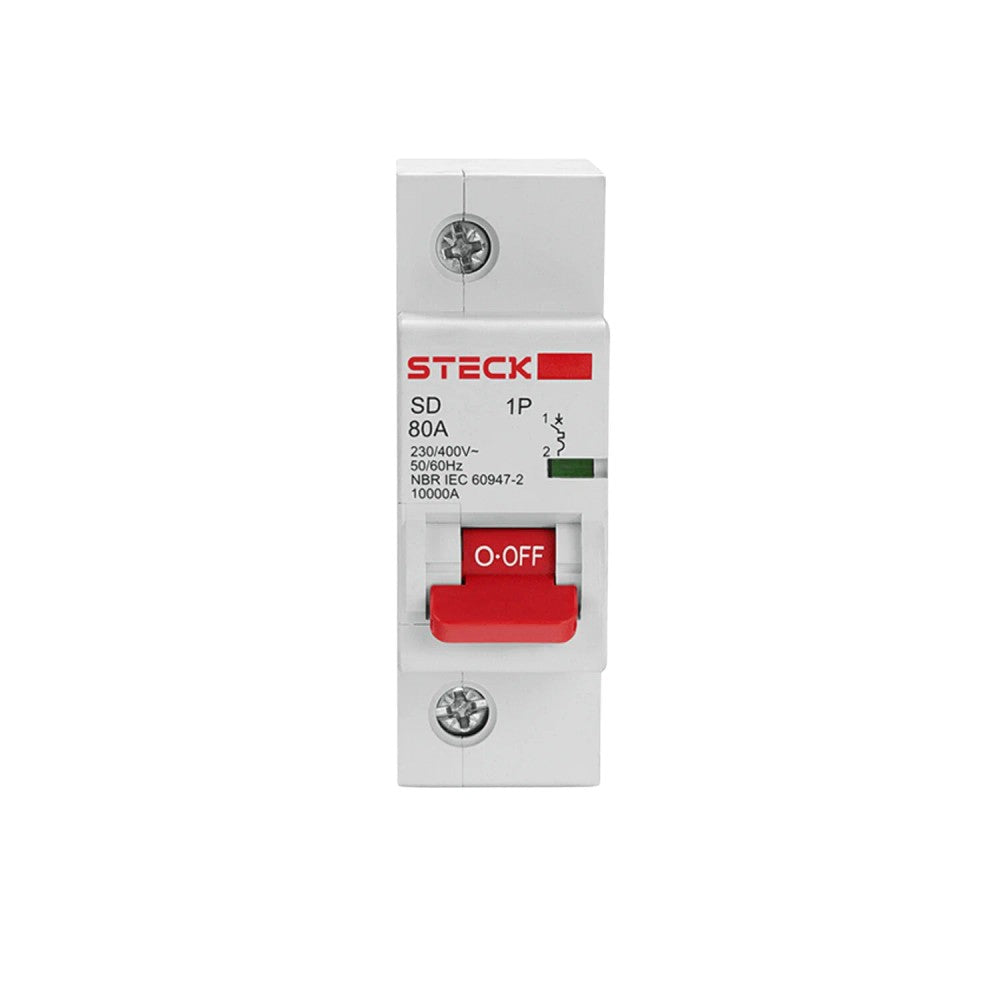Disjuntor Monopolar 80A 10KA SDD1C80 Steck