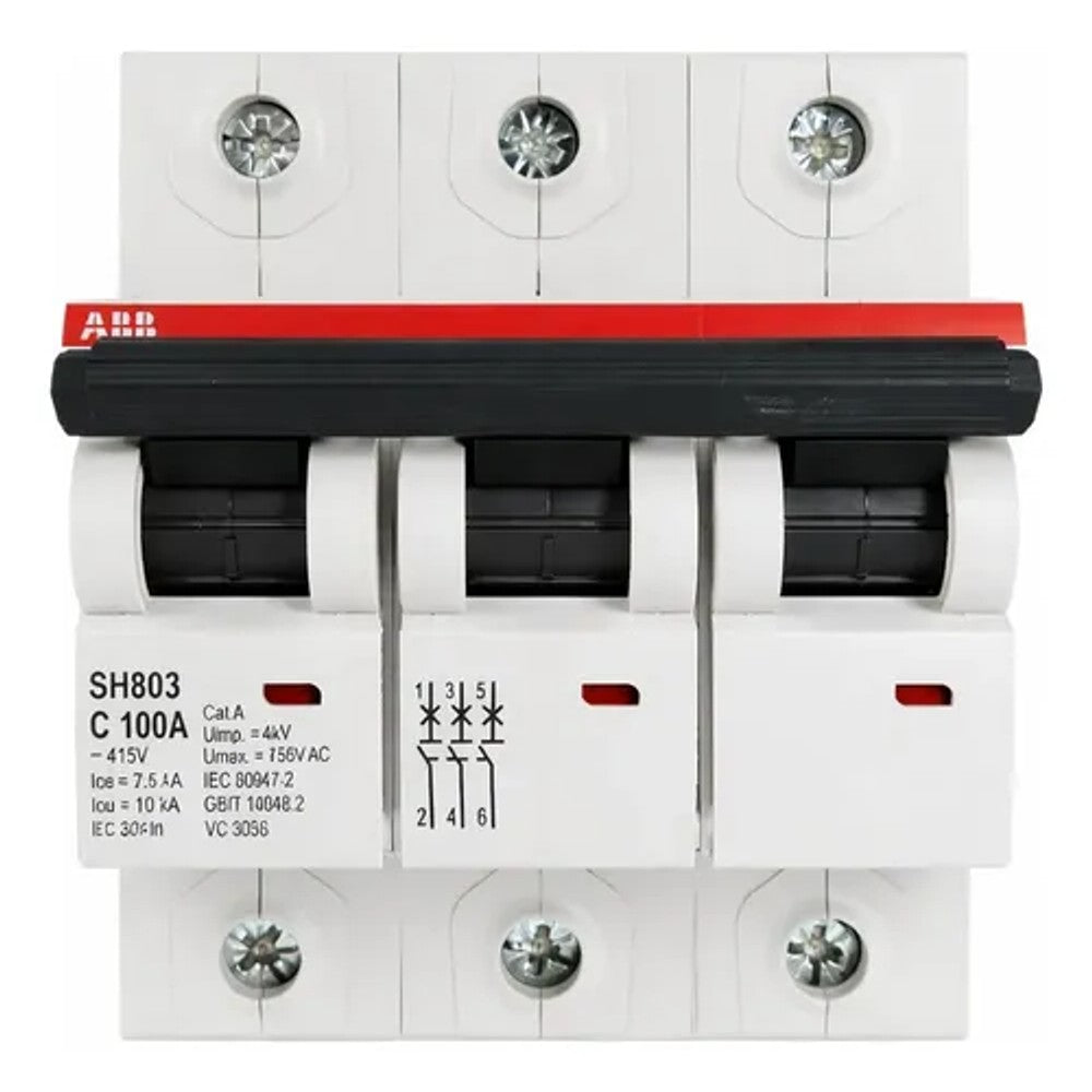 Disjuntor Tripolar 100A 10KA 415V CEMIG ABB SH803-C100