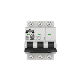 Disjuntor Tripolar 16A 3/4,5kA GII/GIII Soprano
