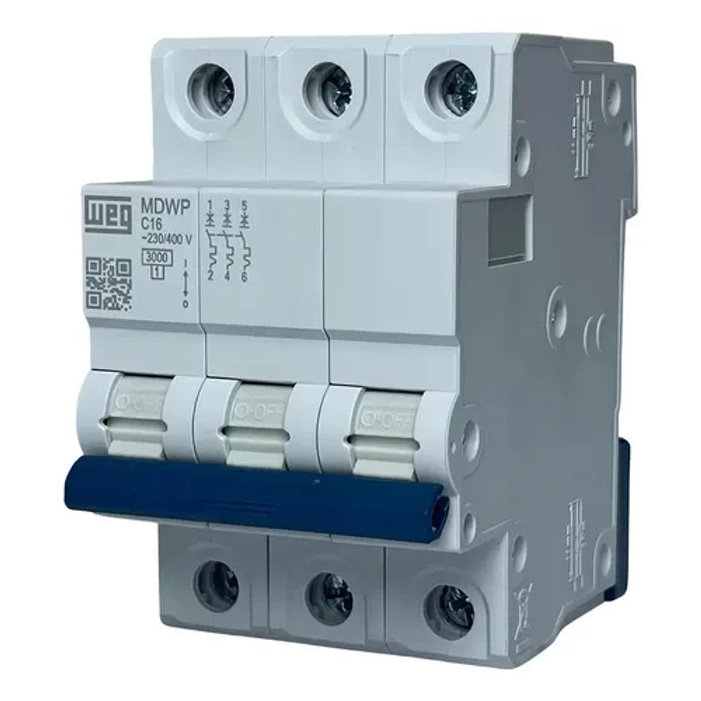 Disjuntor Tripolar 16A 3/5kA MDWP-C16-3 WEG