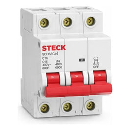 Disjuntor Tripolar 16A 3KA SDD63C16 Steck