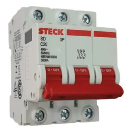 Disjuntor Tripolar 20A 3KA SDD63C20 Steck