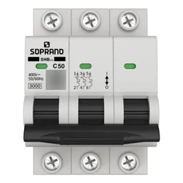 Disjuntor Tripolar 50A 3/4,5kA Linha GIII Soprano