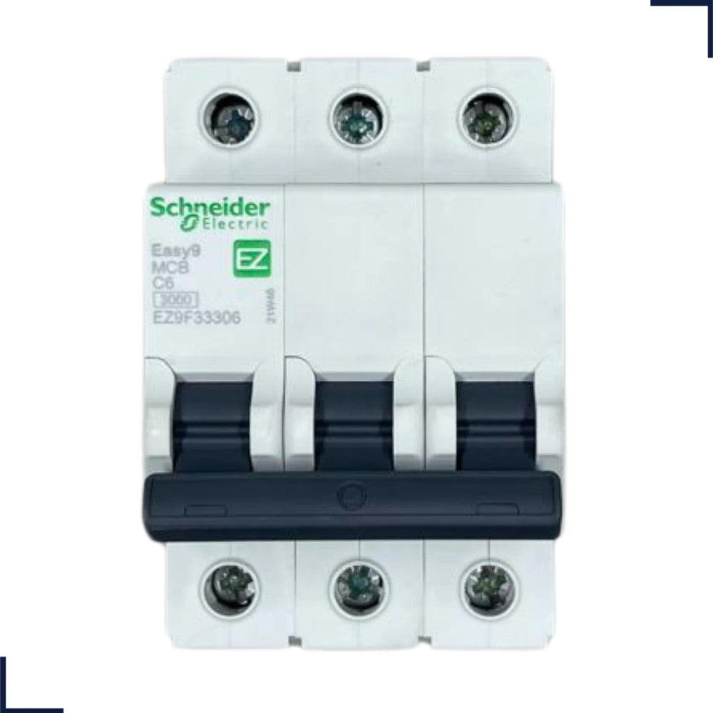 Disjuntor Tripolar 6A 4,5kA Schneider Easy9 Curva C