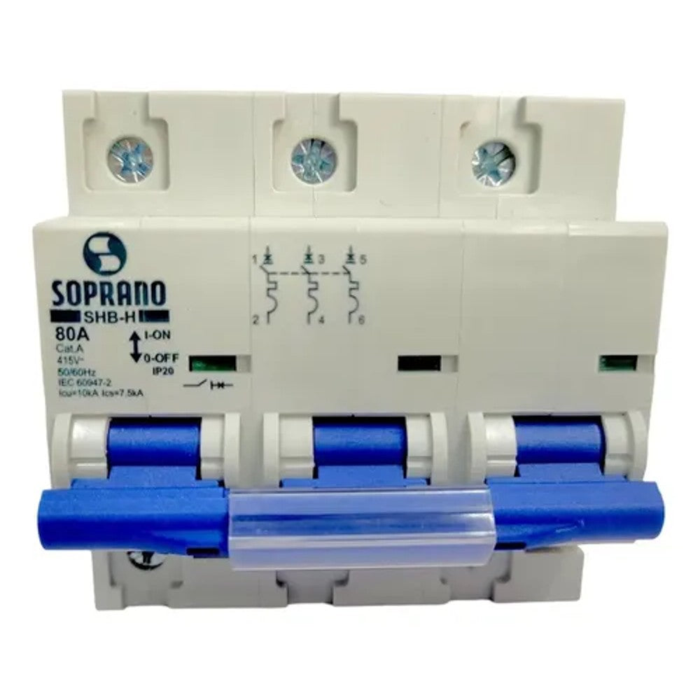 Disjuntor Tripolar 80A 10KA CEMIG Soprano