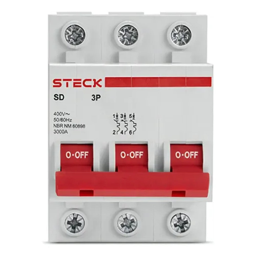 Disjuntor Tripolar Com 63A 4,5KA SD63C63 Steck