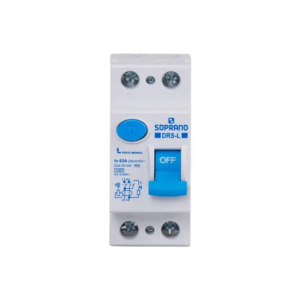 Dispositivo DR 2 Polos 30MA 63A Soprano