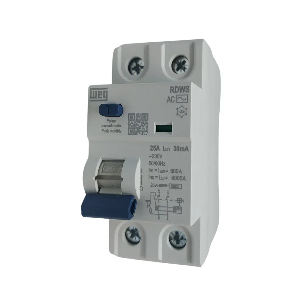 Dispositivo DR 2 Polos 30mA 25A WEG