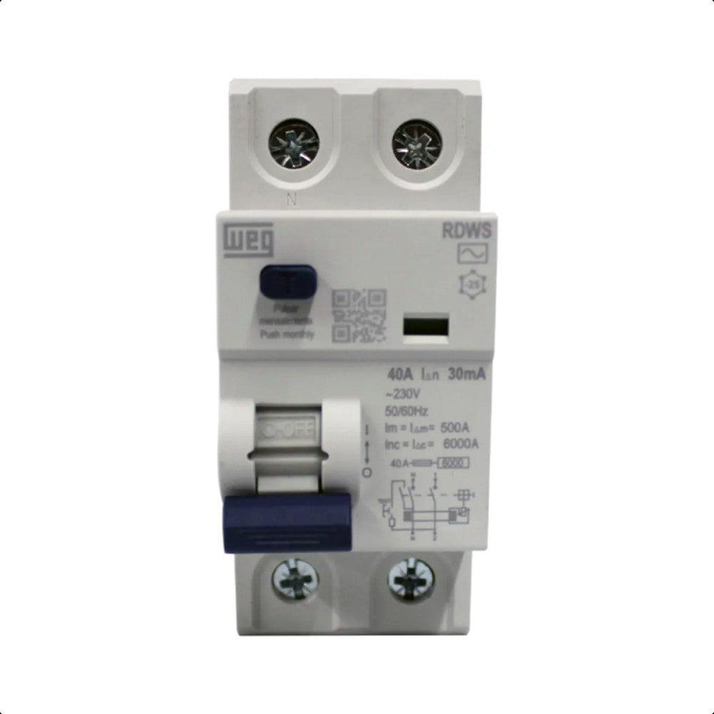 Dispositivo DR 2 Polos 30mA 40A WEG