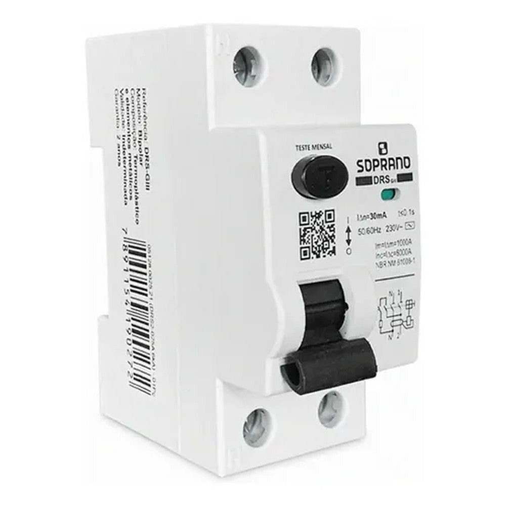 Dispositivo DR 4 Polos 30mA 80A Soprano