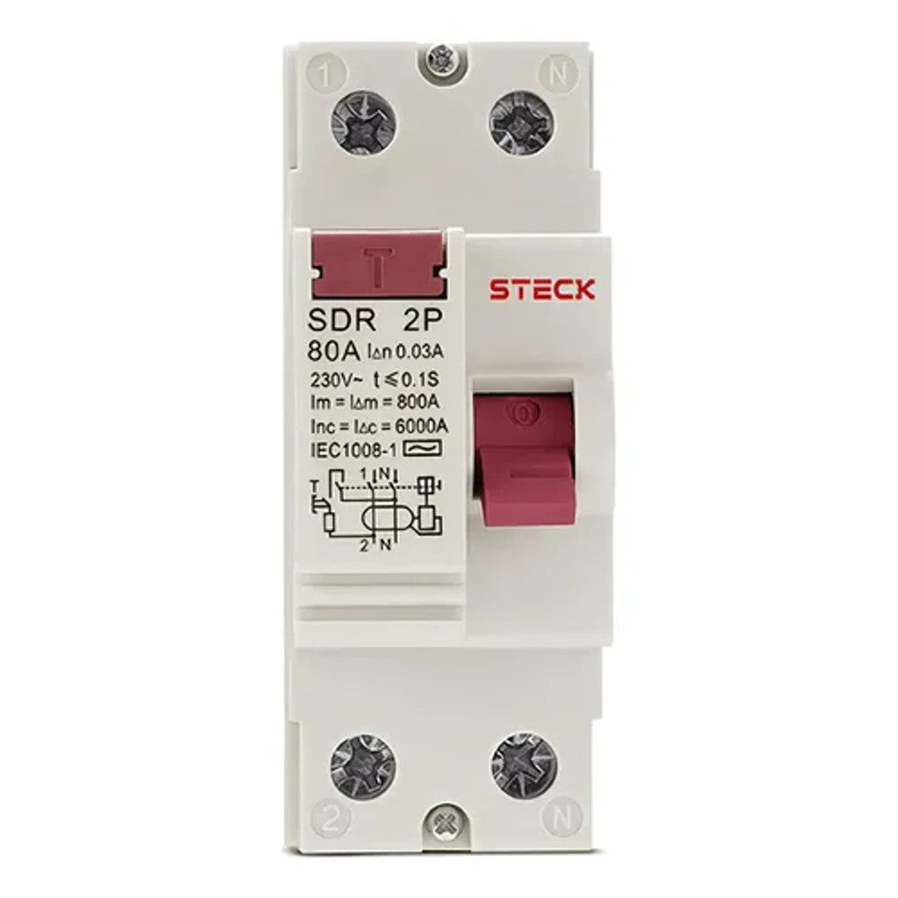 Dispositivo DR 4 Polos 30mA 80A Steck