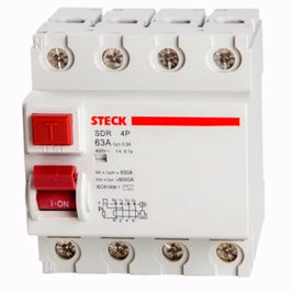 Dispositivo Diferencial Residual 4 Polos 30mA 63A Steck