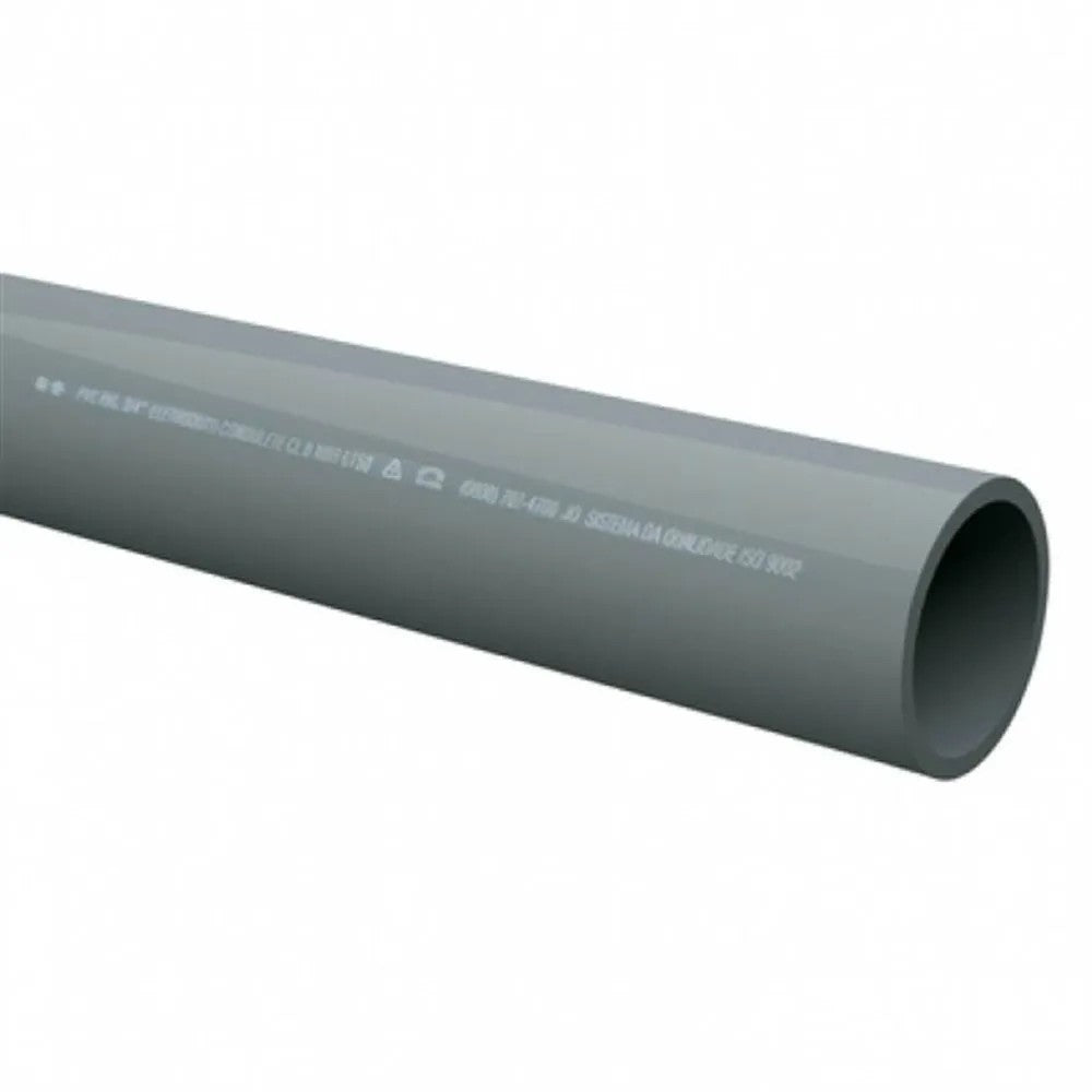 Eletroduto PVC Leve Cinza Sem Rosca 1 Polegada Wetzel