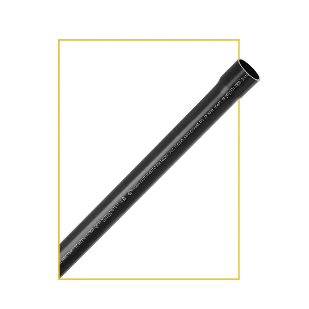 Eletroduto Soldável 32mm 3m Krona Preto