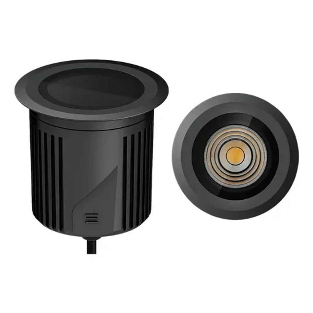 Embutido De Solo Stella Led 18,5W 3000K Preto Alumínio Ip67 S.ground