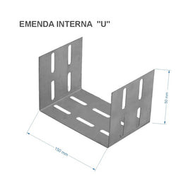 Emenda U 150X 50 Chapa 24 Para Eletrocalha