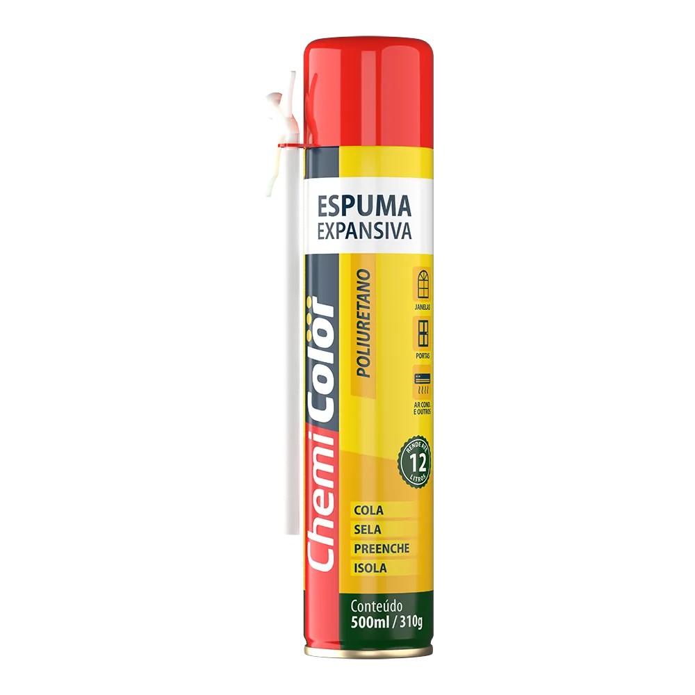Espuma Expansiva de Poliuretano 500ml Baston