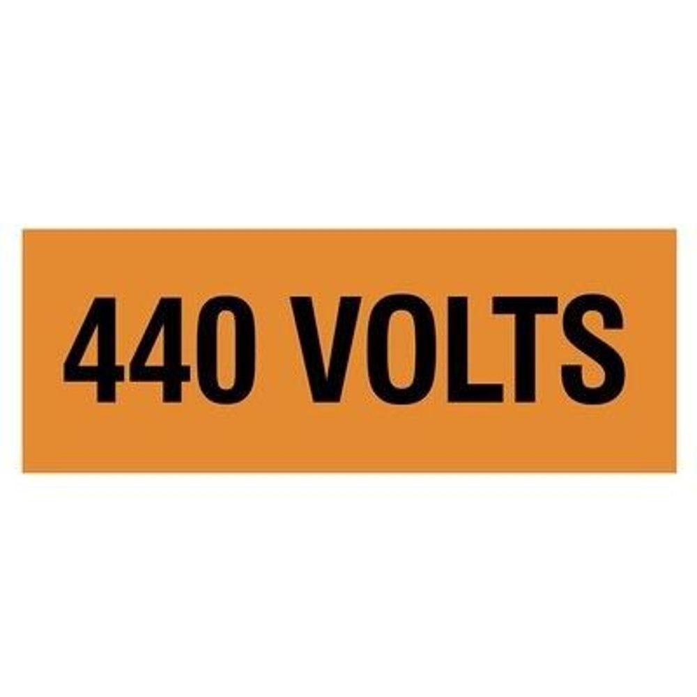Etiqueta de Sinalização de Voltagem 440V 5x25mm em Poliéster 200 Unidades