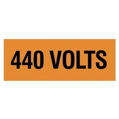 Etiqueta de Sinalização de Voltagem 440V 5x25mm em Poliéster 200 Unidades
