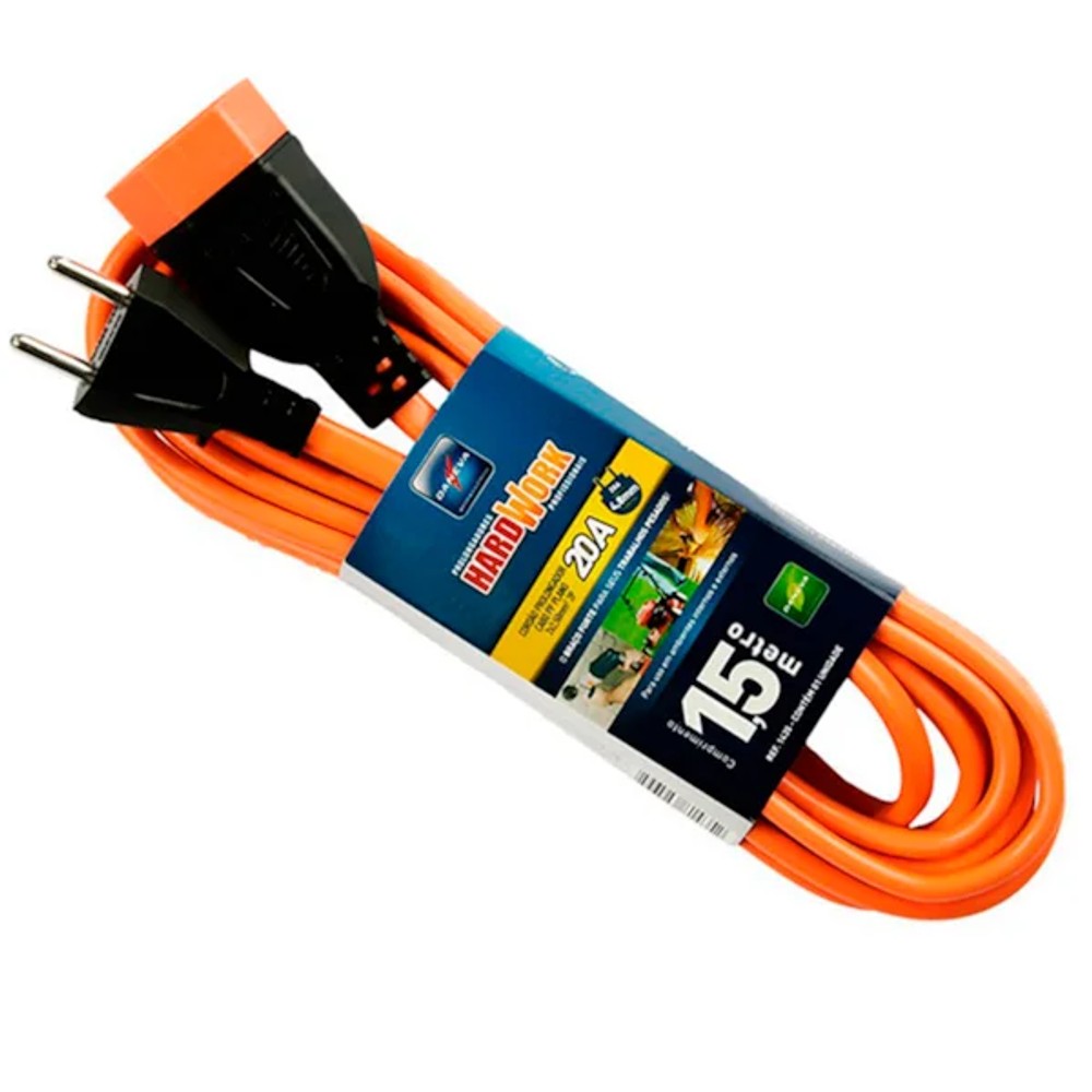 Extensão Elétrica PP 2x2,5mm 20A 1,5m Daneva 1433