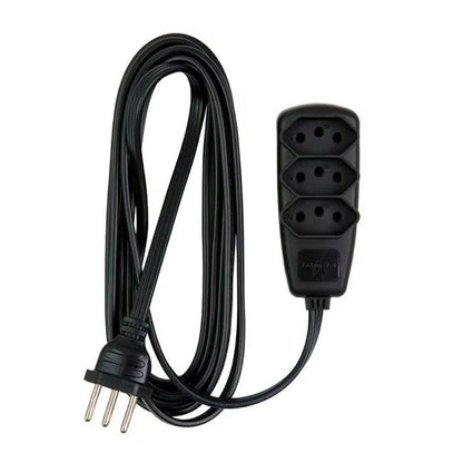 Extensão Elétrica PP 3x0,75mm 10m Preto