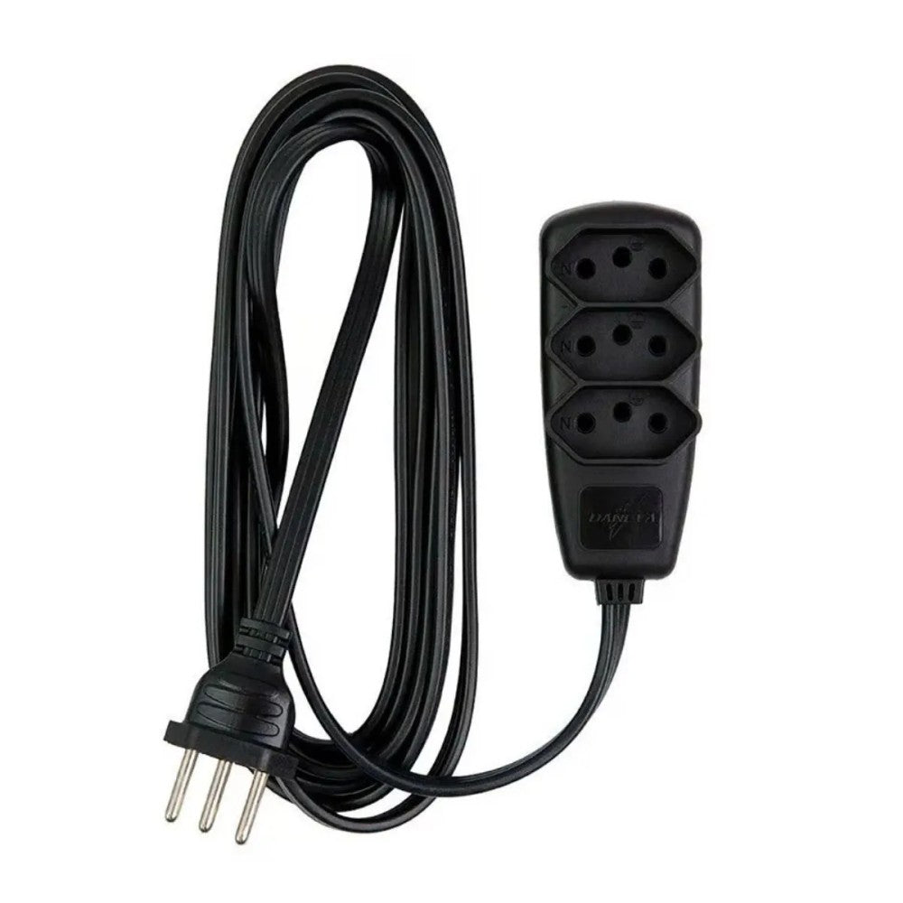 Extensão Elétrica PP 3x0,75mm 10m Preto