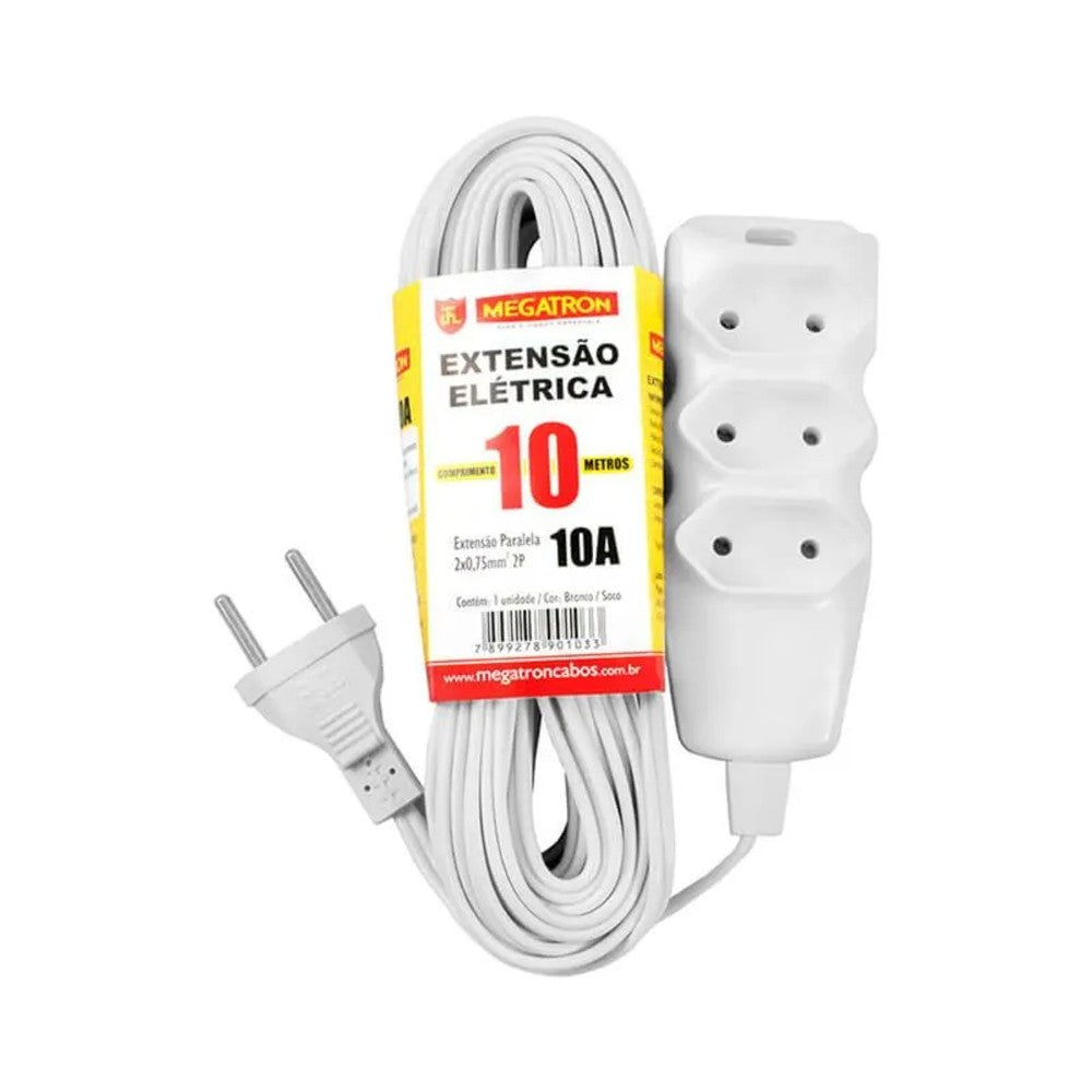 Extensão PP 2x0,75mm 10m 2136-4 Branco