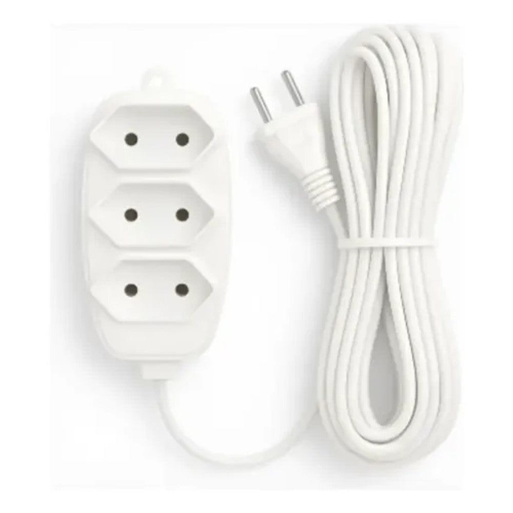 Extensão PP 2x0,75mm 5m Branco