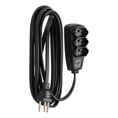 Extensão PP 3x0,75mm 10A 5m Preto 1787