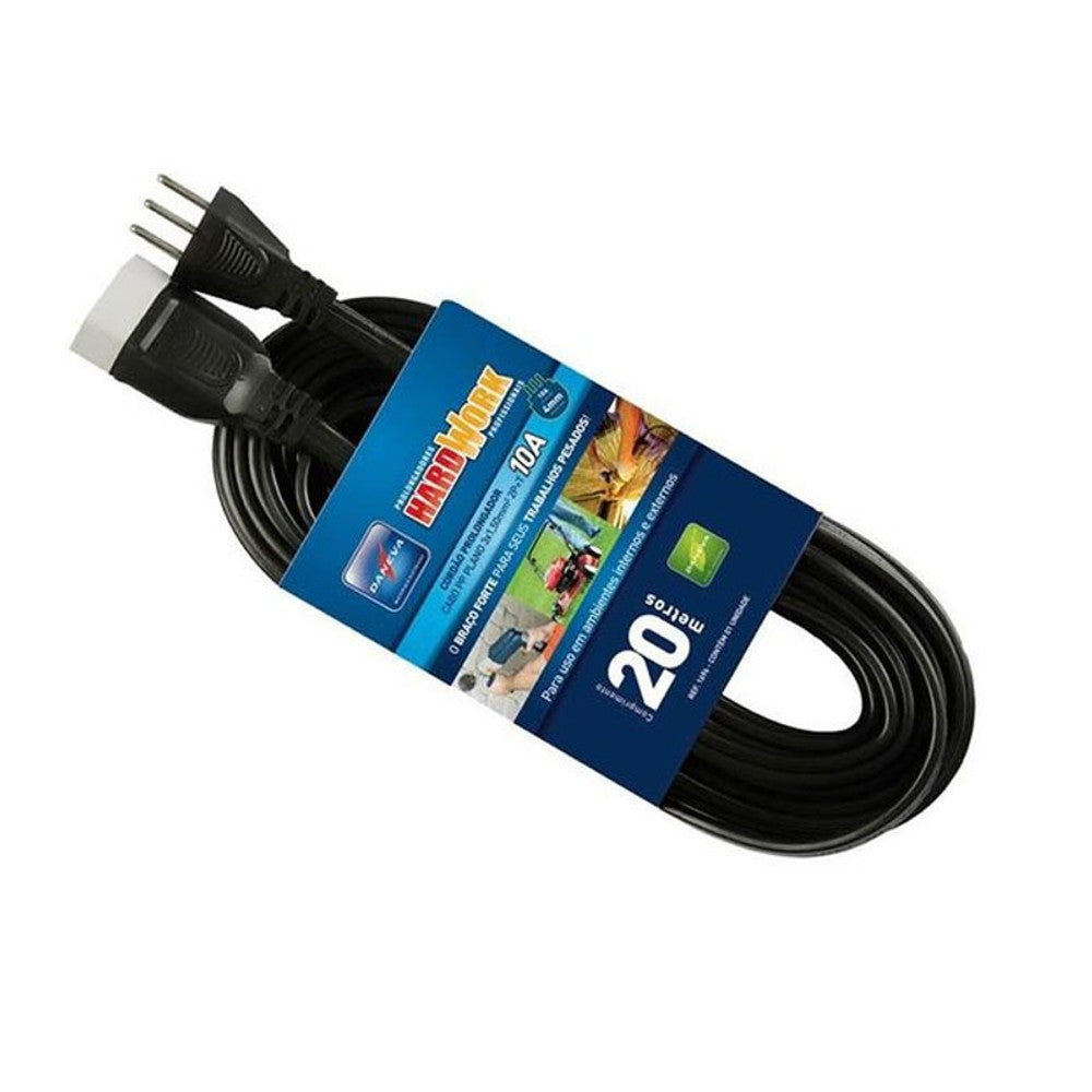 Extensão PP 3x1,5mm 10A 20m Preto 1696