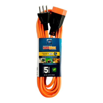 Extensão PP 3x2,5mm 20A 5m Laranja 1698