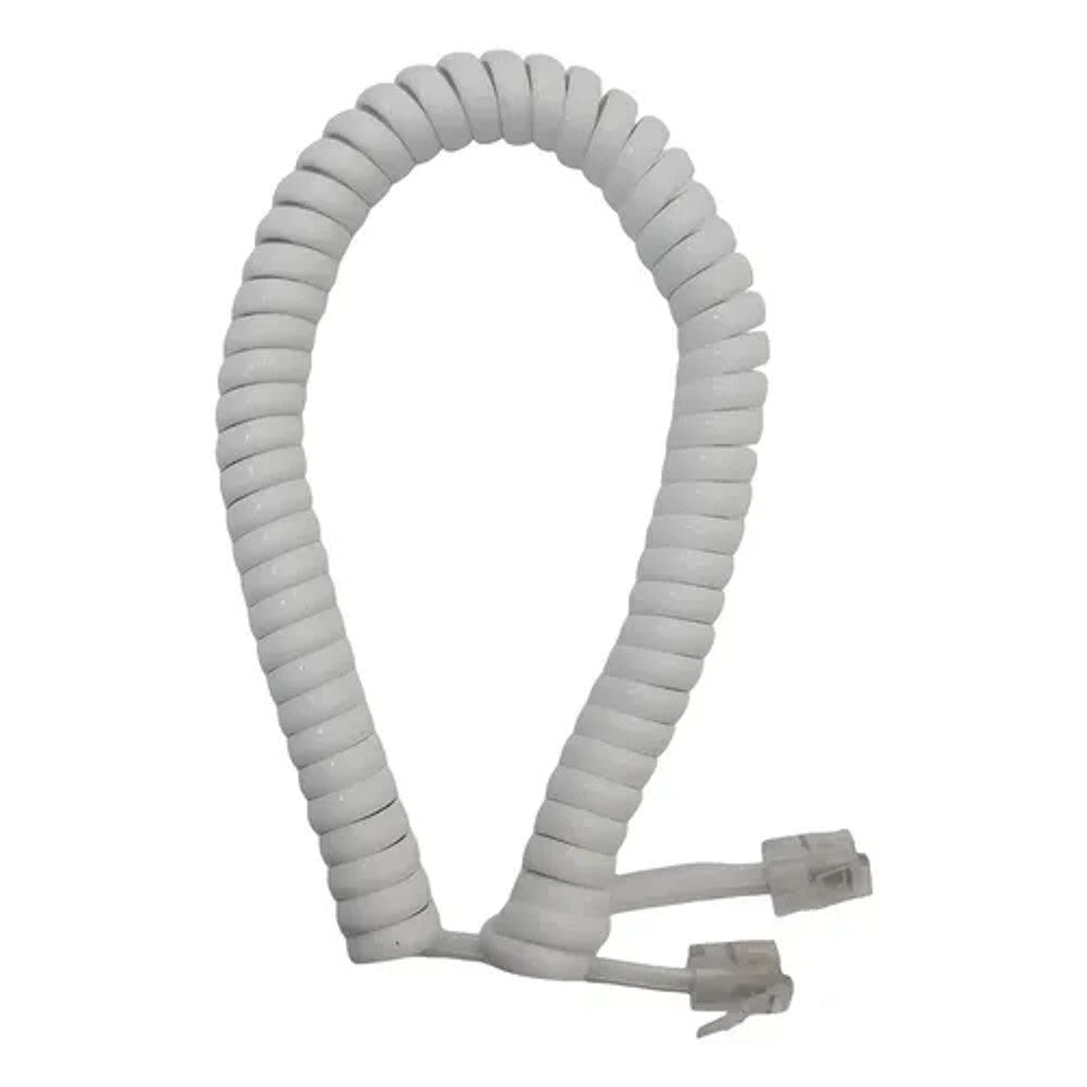 Extensão Telefônica Espiral Jack 1,5m Branco Mavel